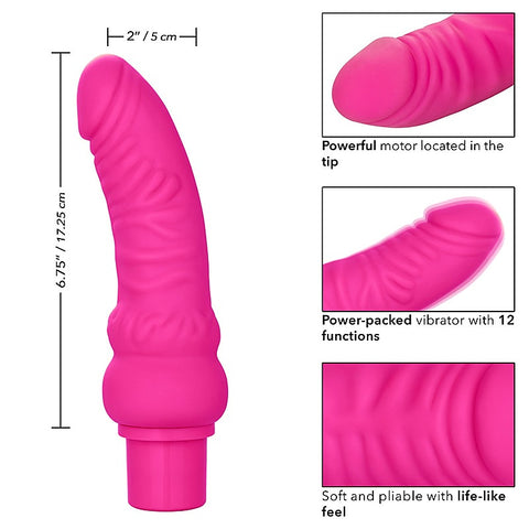 Rechargeable Power Stud Curvy Dildo by California Exotics