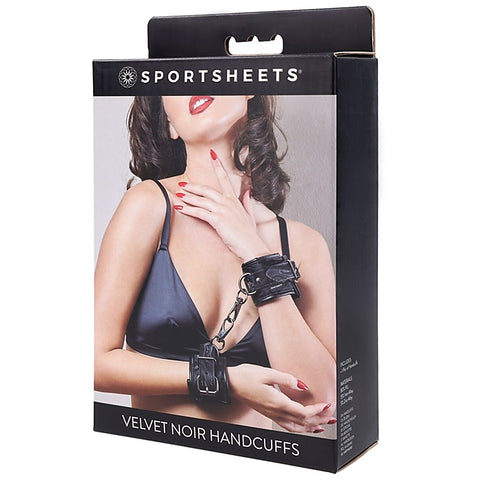 Velvet Noir BDSM Play Handcuffs by Sportsheets