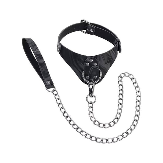 Velvet Noir Bondage Collar and Leash by Sportsheets