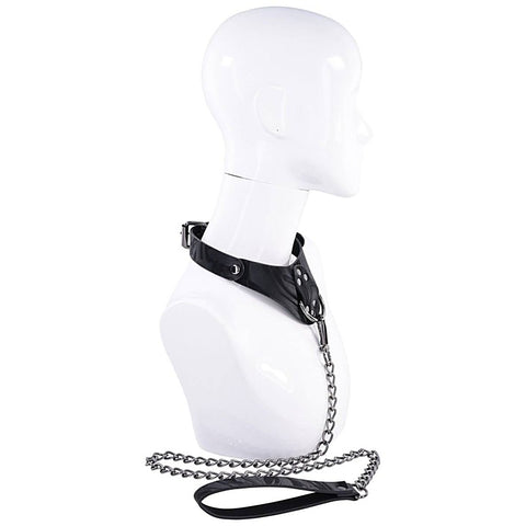 Velvet Noir Bondage Collar and Leash by Sportsheets