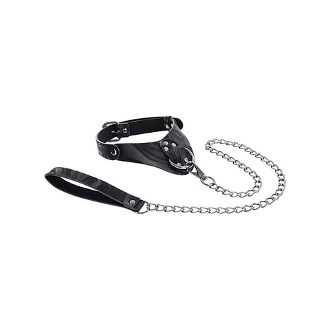 Velvet Noir Bondage Collar and Leash by Sportsheets