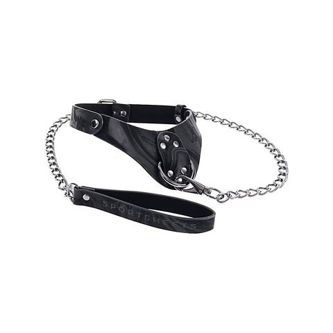 Velvet Noir Bondage Collar and Leash by Sportsheets