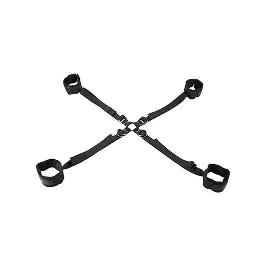 Velvet Noir Adjustable Hog Tie and Cuff Set by Sportsheets