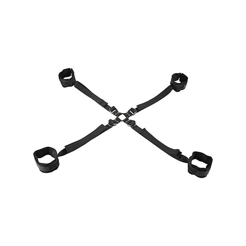 Velvet Noir Adjustable Hog Tie and Cuff Set by Sportsheets