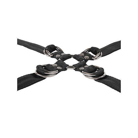 Velvet Noir Adjustable Hog Tie and Cuff Set by Sportsheets