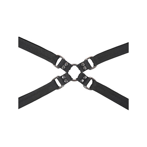 Velvet Noir Adjustable Hog Tie and Cuff Set by Sportsheets