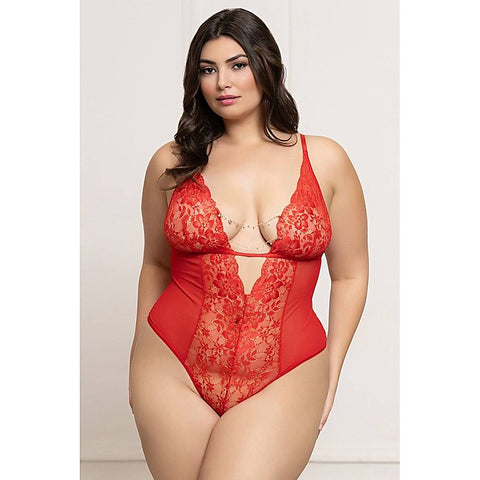 Mesh Teddy with Open Crotch by Seven 'til Midnight