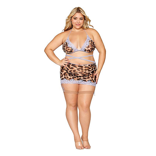 Women's Bralette, Garter Skirt & G-String