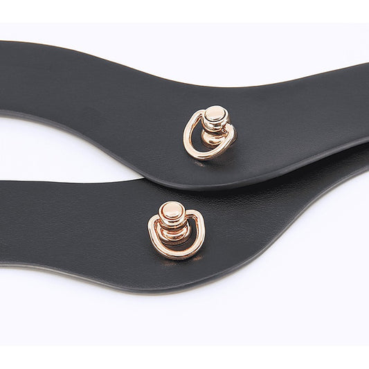 Double Strap Bondage Collar by Love In Leather
