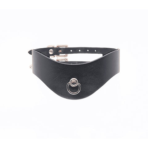 Double Strap Bondage Collar by Love In Leather