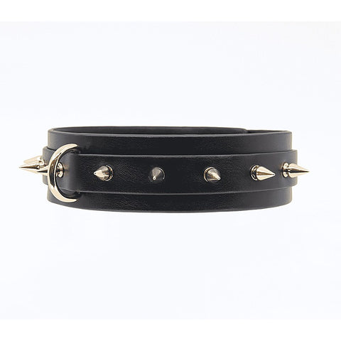 Double Strap Bondage Collar by Love In Leather