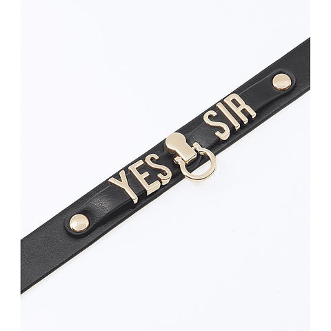 Yes Sir BDSM Play Collar by Love In Leather