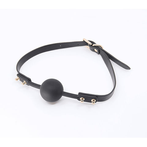 Studded Gag With Silicone Ball by Love In Leather