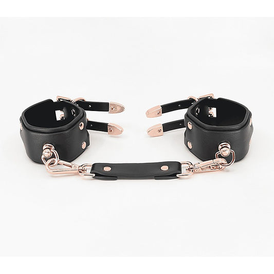 Double Straps Bondage Cuffs by Love In Leather