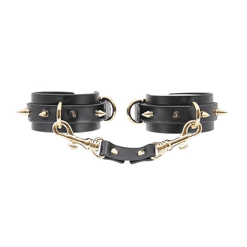 Spiked Faux Leather Wrist Cuffs by Love In Leather