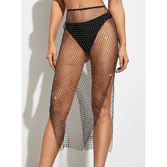 Diamante Womens Mesh Skirt by Muse