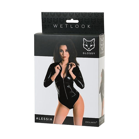 Glossy Wetlook Womens Bodysuit With Zip Alessia by ToyFa