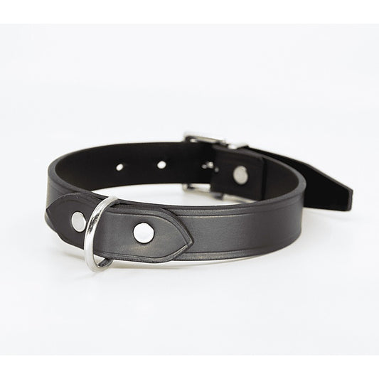 Unlined Italian Leather BDSM Collar by Love In Leather