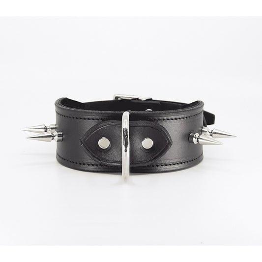 BDSM Collar With Long Spikes by Love In Leather