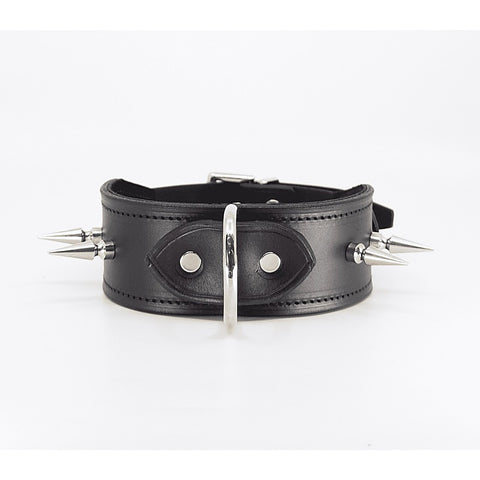 BDSM Collar With Long Spikes by Love In Leather