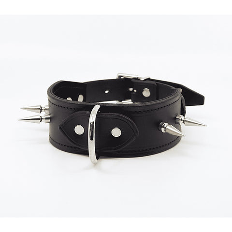 BDSM Collar With Long Spikes by Love In Leather