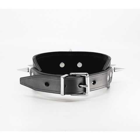 BDSM Collar With Long Spikes by Love In Leather
