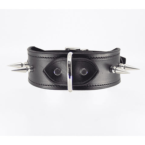 BDSM Collar With Long Spikes by Love In Leather