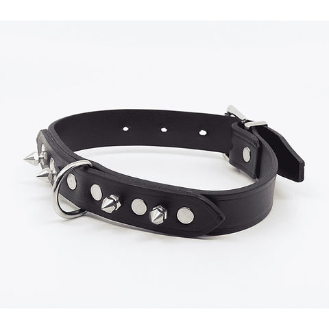 BDSM Collar With Short Dog Spikes by Love In Leather