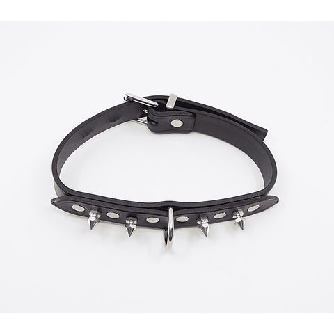 BDSM Collar With Short Dog Spikes by Love In Leather