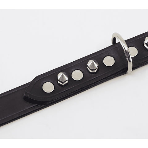 BDSM Collar With Short Dog Spikes by Love In Leather