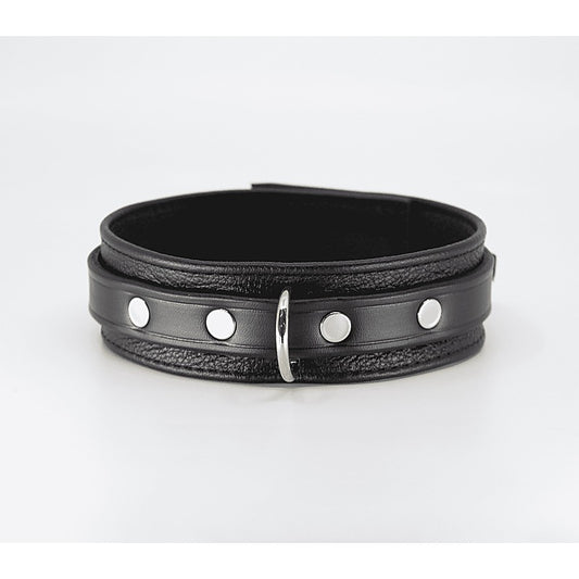 Flat & Grained Italian Leather Collar by Love In Leather