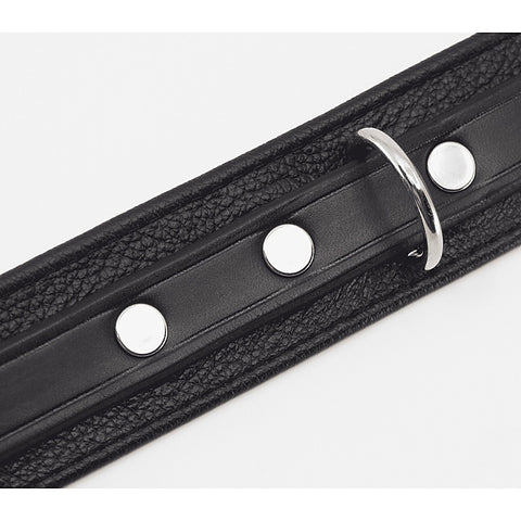 Flat & Grained Italian Leather Collar by Love In Leather