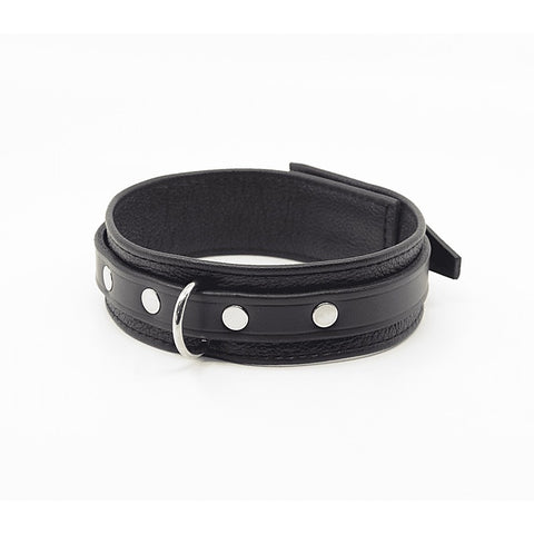 Flat & Grained Italian Leather Collar by Love In Leather
