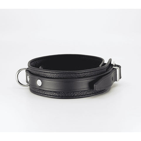 Flat & Grained Italian Leather Collar by Love In Leather