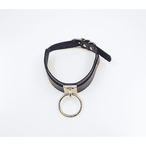 O-Ring Faux Leather BDSM Collar by Love In Leather