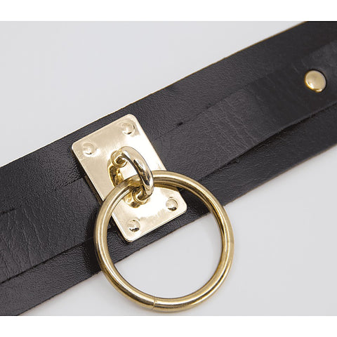 O-Ring Faux Leather BDSM Collar by Love In Leather