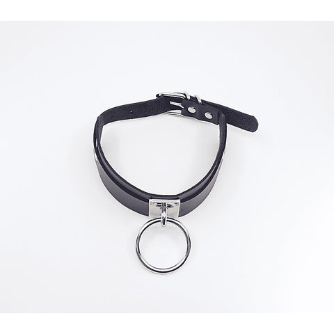 O-Ring Faux Leather BDSM Collar by Love In Leather