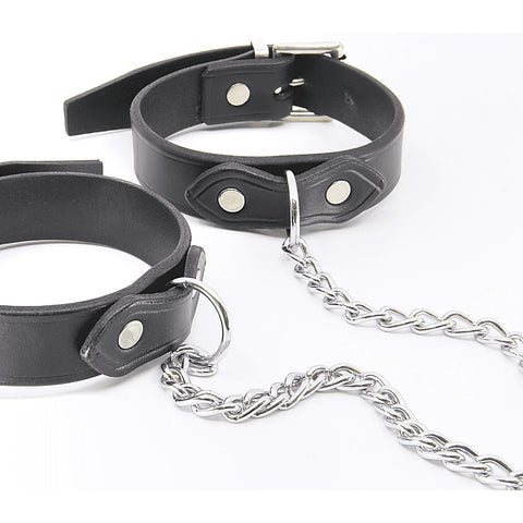 Classic Unlined Leather Handcuffs by Love In Leather