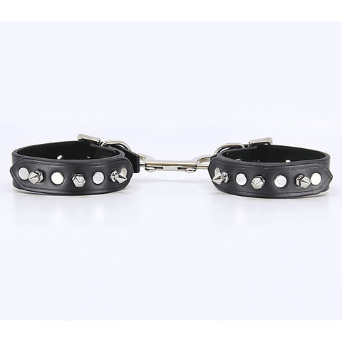 Spiked Leather Bondage Wrist Cuffs by Love In Leather