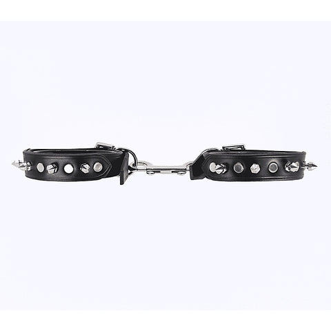 Spiked Leather Bondage Wrist Cuffs by Love In Leather