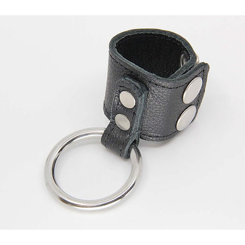 Steel Cock Ring With Ball Stretcher by Love In Leather