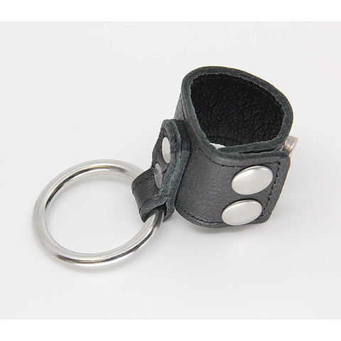 Steel Cock Ring With Ball Stretcher by Love In Leather