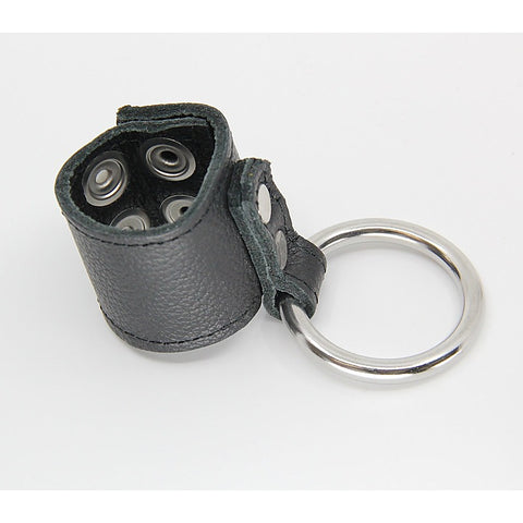 Steel Cock Ring With Ball Stretcher by Love In Leather