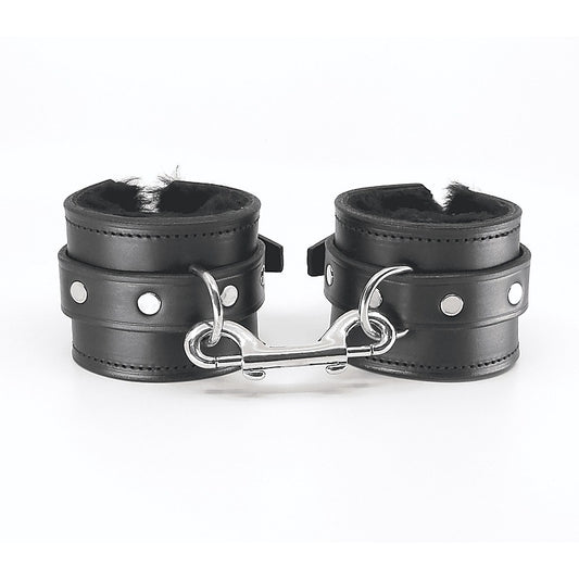 Sheepskin Lined Bondage Wrist Cuffs by Love In Leather