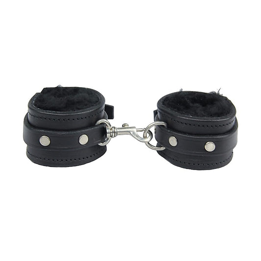Light Sheepskin Lined Hand Cuffs by Love In Leather