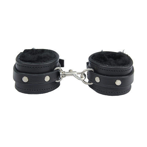 Light Sheepskin Lined Hand Cuffs by Love In Leather