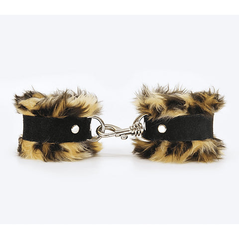 Fluffy Cuffs with Suede Leather Strap by Love In Leather