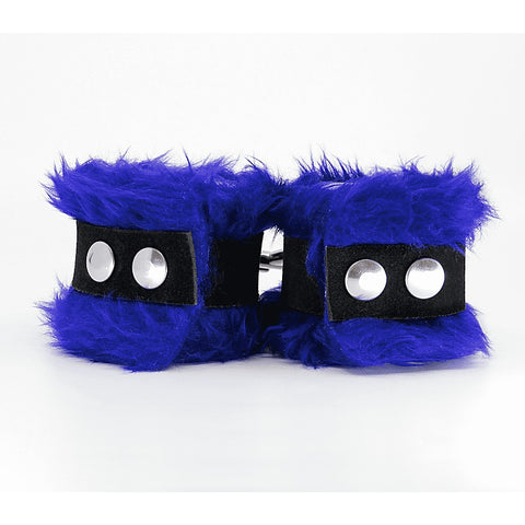 Fluffy Cuffs with Suede Leather Strap by Love In Leather