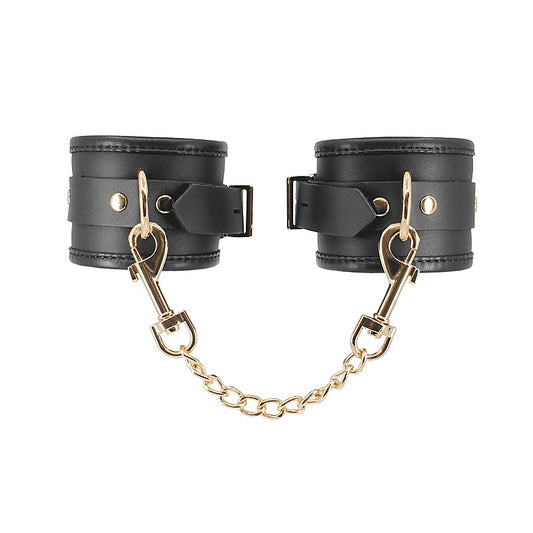 BDSM Hand Cuffs With Coloured Hardware by Love In Leather