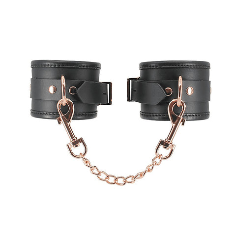 BDSM Hand Cuffs With Coloured Hardware by Love In Leather